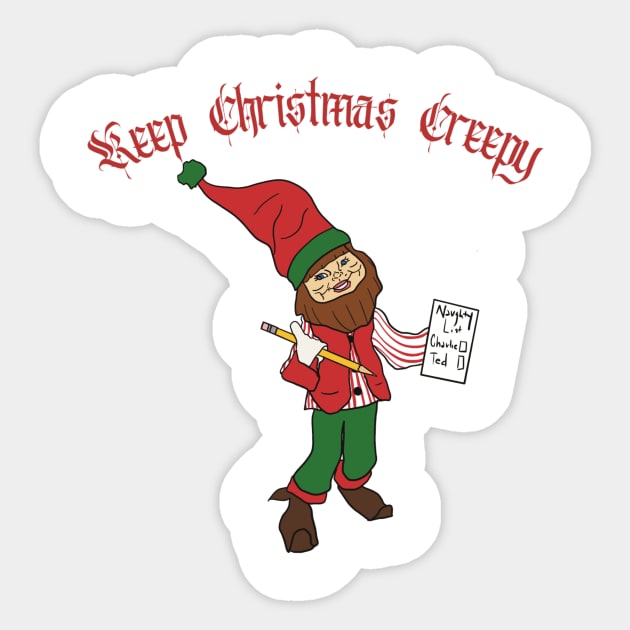 Keep Christmas Creepy Sticker by Shea Klein